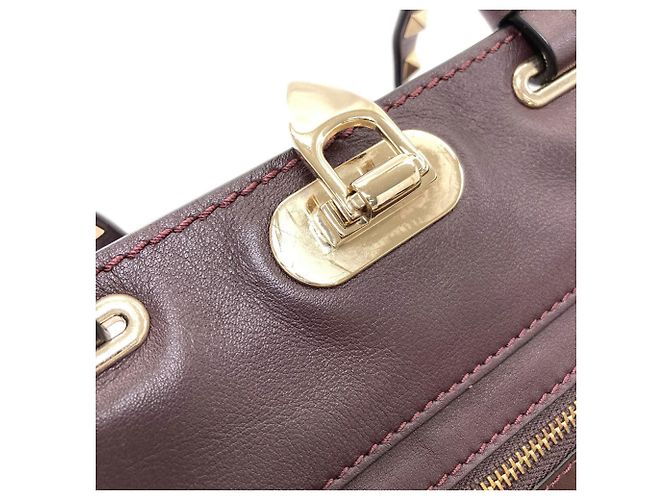 Borsa 2-Way con borchie Valentino Marrone scuro - vista 9