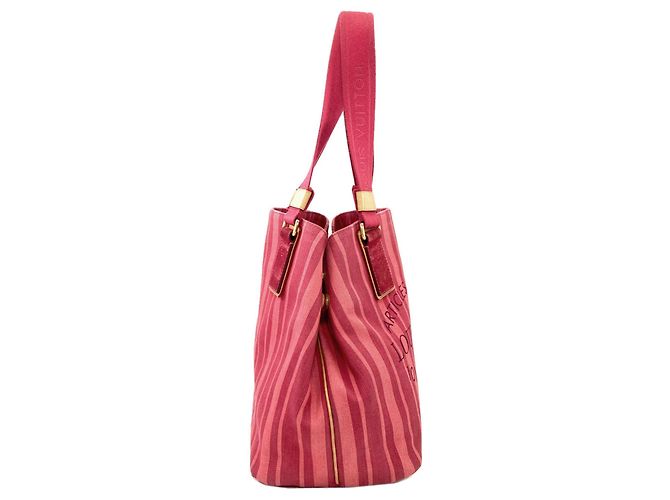 Borsa Tote Louis Vuitton Plan Soleil PM Rosso - vista 3
