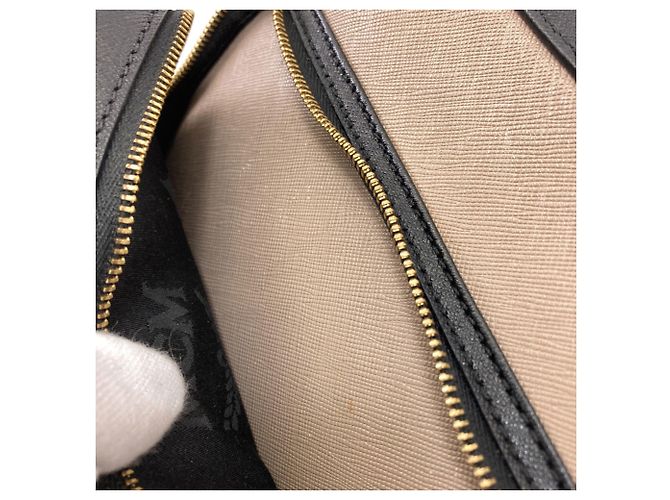 MCM Bicolor 2-Way Handtasche Braun Schwarz Weiß - Ansicht 8