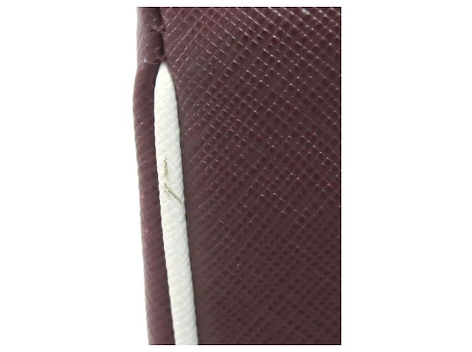 Prada Bordeaux Saffiano Leder 2-Way Tote Bag - Ansicht 11