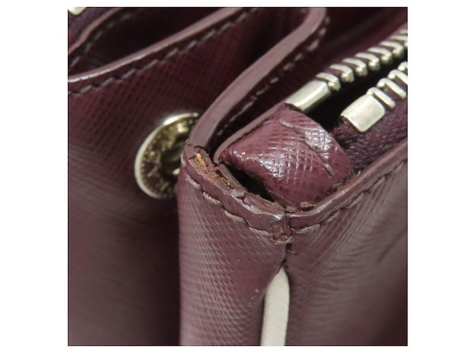 Prada Bordeaux Saffiano Leder 2-Way Tote Bag - Ansicht 12