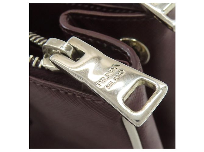 Prada Bordeaux Saffiano Leder 2-Way Tote Bag - Ansicht 13