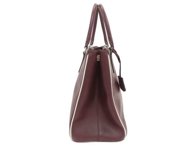 Prada Bordeaux Saffiano Leder 2-Way Tote Bag - Ansicht 3