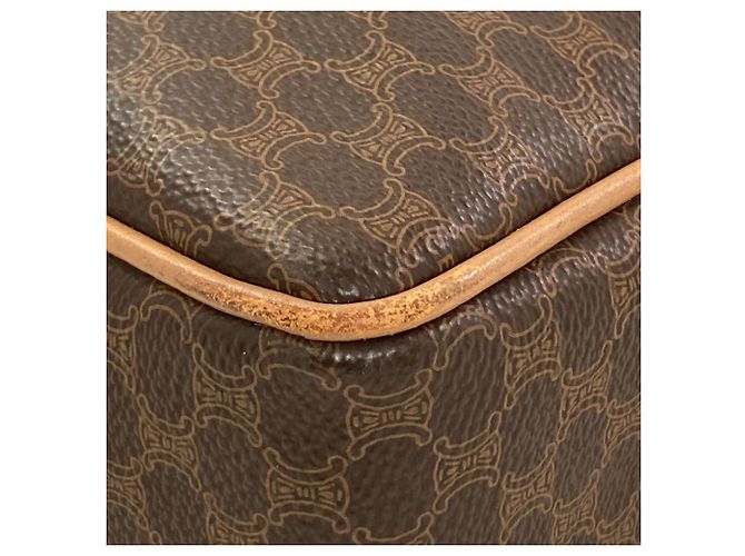 Céline Celine Macadam Pattern Leather Briefcase Brown - view 15