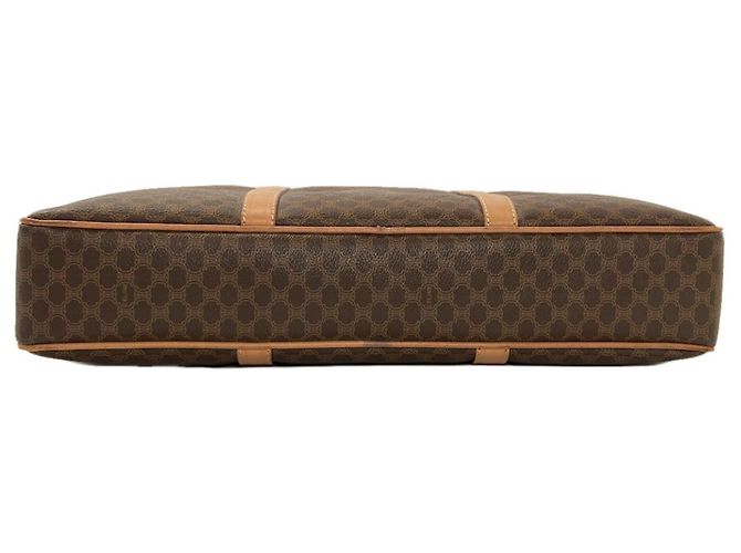 Céline Celine Macadam Pattern Leather Briefcase Brown - view 4
