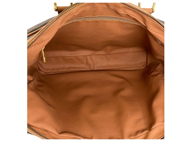 Céline Celine Macadam Pattern Leather Briefcase Brown - view 5