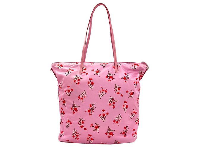 Borsa a 2 vie con motivo floreale Prada Rosa - vista 2