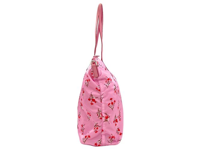 Borsa a 2 vie con motivo floreale Prada Rosa - vista 3
