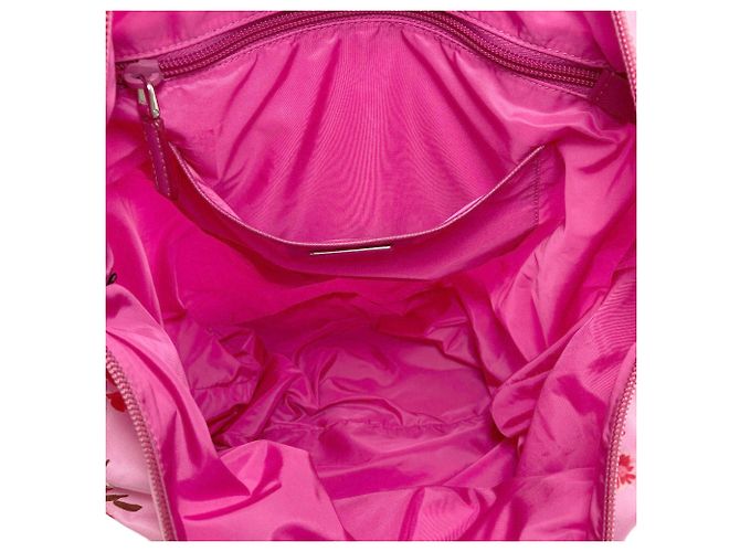 Borsa a 2 vie con motivo floreale Prada Rosa - vista 5