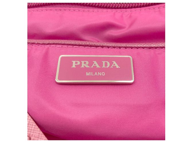 Borsa a 2 vie con motivo floreale Prada Rosa - vista 6