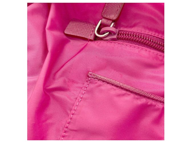 Borsa a 2 vie con motivo floreale Prada Rosa - vista 9