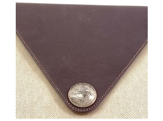 Hermès Borsa a tracolla Hermes Christine in Toile H Marrone Beige - vista 12