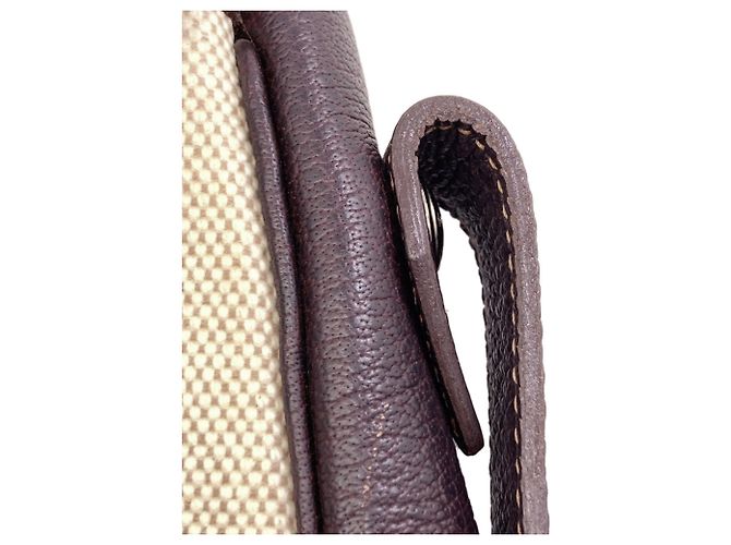 Hermès Borsa a tracolla Hermes Christine in Toile H Marrone Beige - vista 13