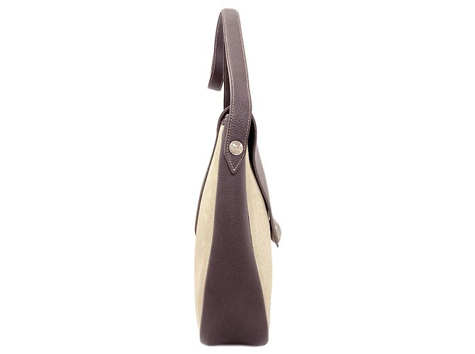 Hermès Borsa a tracolla Hermes Christine in Toile H Marrone Beige - vista 3
