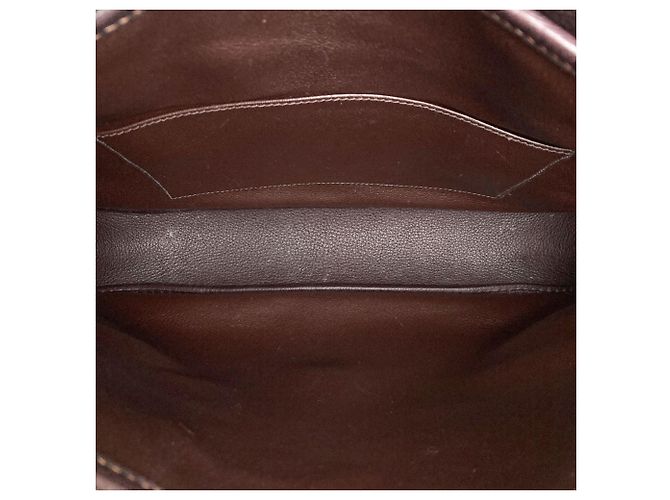Hermès Borsa a tracolla Hermes Christine in Toile H Marrone Beige - vista 5