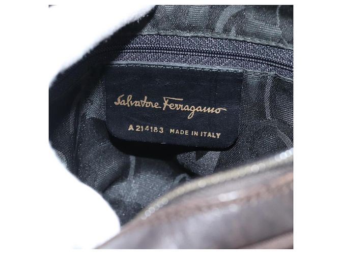 Salvatore Ferragamo Vala Leather Marrone - vista 6