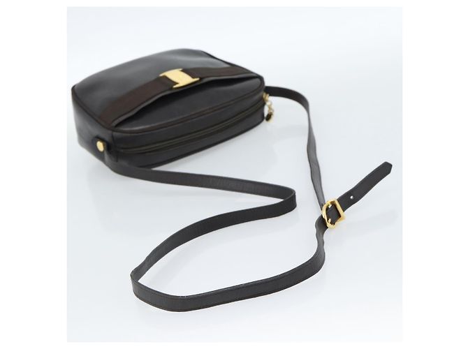 Salvatore Ferragamo Vala Leather Marrone - vista 7