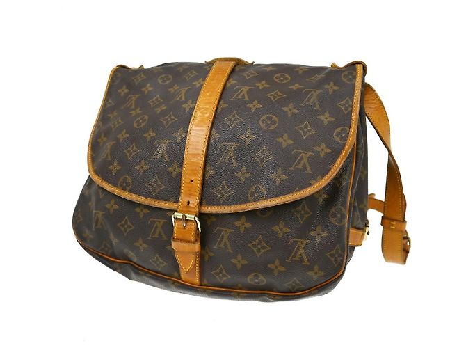 Louis Vuitton Saumur Monogram Canvas 35 Marrone - vista 2