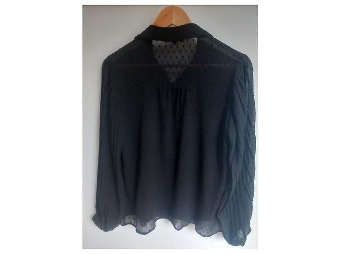 Autre Marque Blusa Grain-Malice nera a pois e pizzo Nero - vista 3