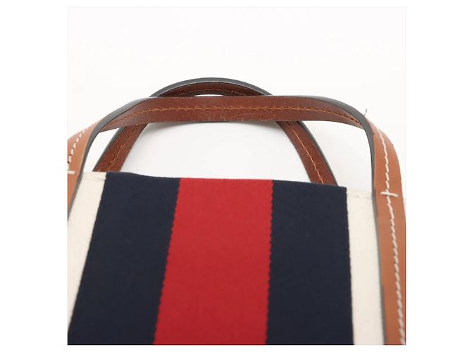 Gucci Interlocking G Web Canvas Mini Bege - vista 6