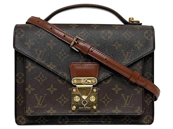 Borsa Louis Vuitton Monceau Marrone Monogramma - vista 2