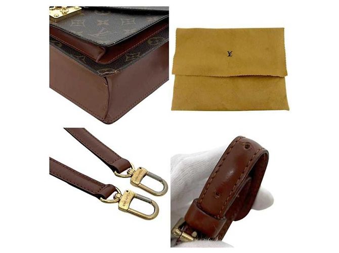 Borsa Louis Vuitton Monceau Marrone Monogramma - vista 8