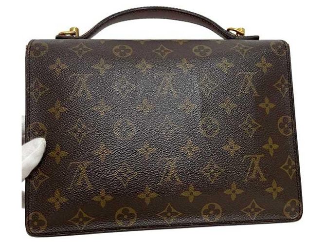 Borsa Louis Vuitton Monceau Marrone Monogramma - vista 9