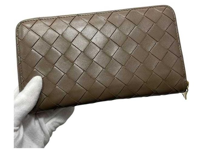 Cartera larga Intrecciato beige Bottega Veneta - vista 10
