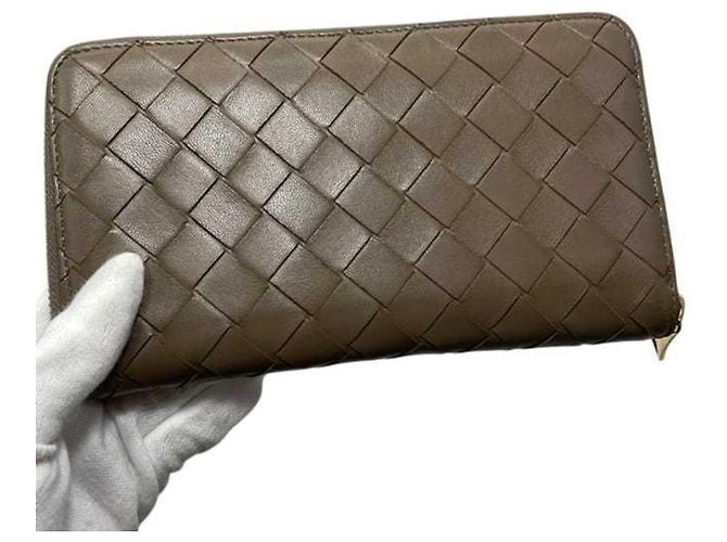 Cartera larga Intrecciato beige Bottega Veneta - vista 11