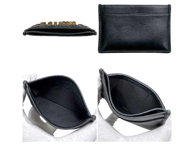 Tarjetero de piel matelassé negro Miu Miu - vista 3