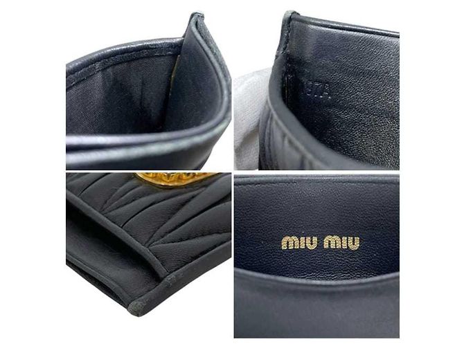 Tarjetero de piel matelassé negro Miu Miu - vista 4
