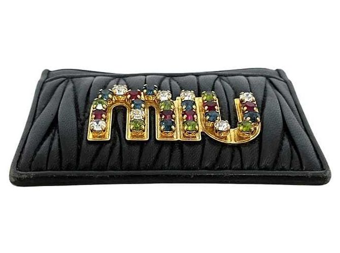Tarjetero de piel matelassé negro Miu Miu - vista 5