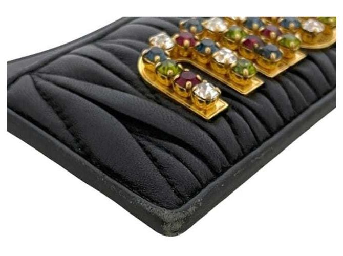 Tarjetero de piel matelassé negro Miu Miu - vista 6