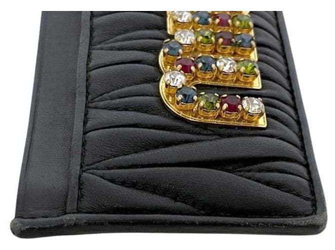 Tarjetero de piel matelassé negro Miu Miu - vista 7