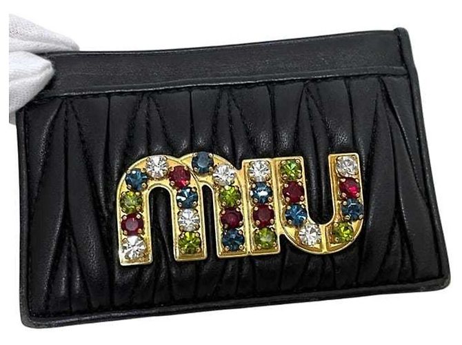 Tarjetero de piel matelassé negro Miu Miu - vista 8