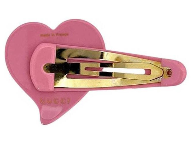 Fermaglio per capelli Gucci con cristalli rosa intrecciati - vista 3