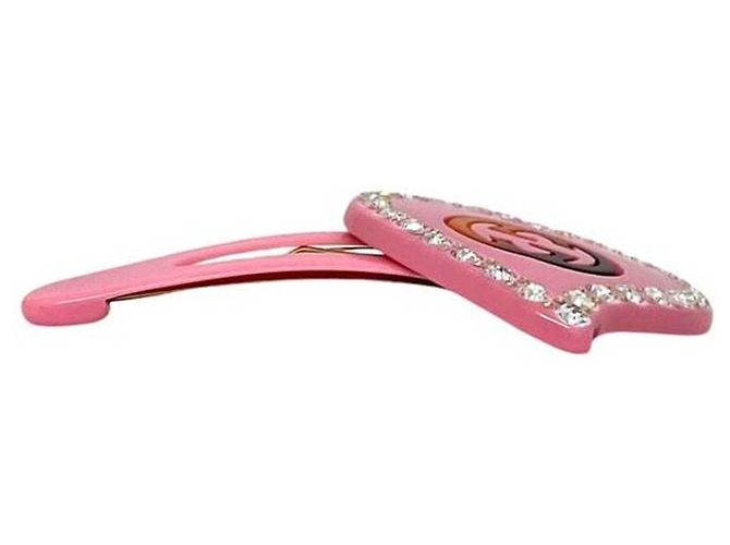 Fermaglio per capelli Gucci con cristalli rosa intrecciati - vista 4