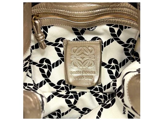 Bolsa Bucket Loewe marrom e branco - vista 10