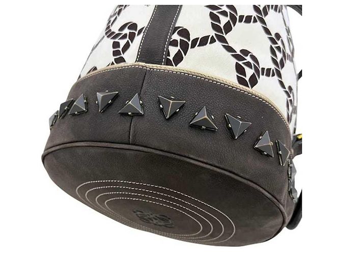 Bolsa Bucket Loewe marrom e branco - vista 7