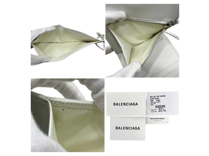 Everyday Balenciaga White Bi-fold Leather Wallet - view 4