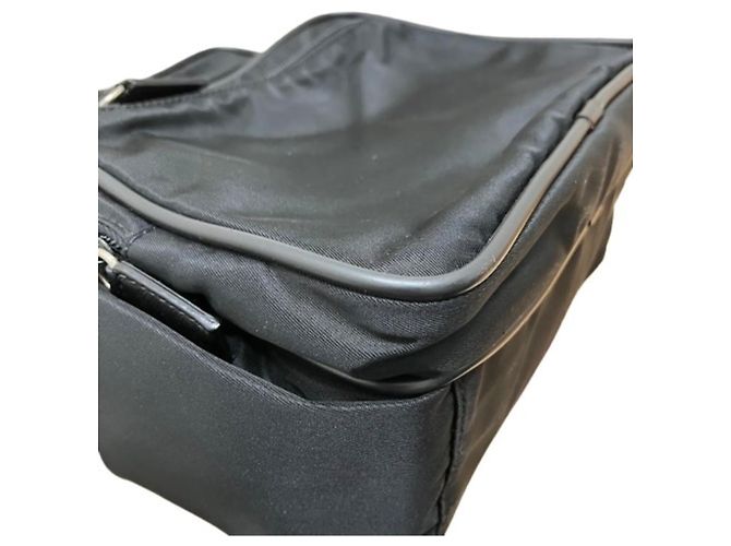 Borsa a tracolla in nylon Prada V406 nero - vista 5