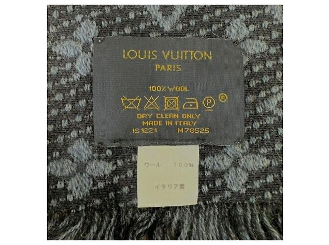 Stola in lana classica Monogram Louis Vuitton Blu navy - vista 4