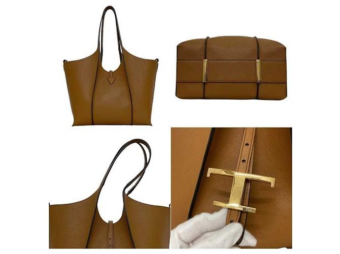 Borsa Tote Tod's T-Timeless Medium Marrone - vista 4