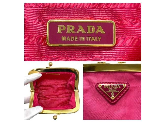 Monedero de nylon Tessuto Prada Rosa - vista 4