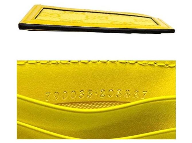 Monedero amarillo Gucci con tarjetero - vista 3