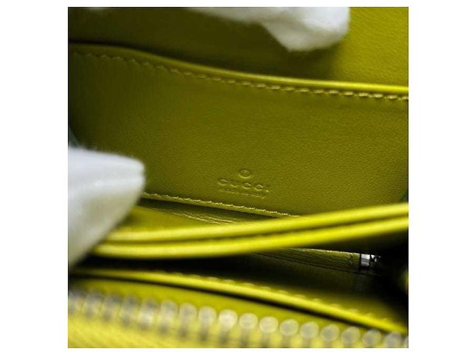 Portafoglio monete Gucci verde e kaki Cachi - vista 5