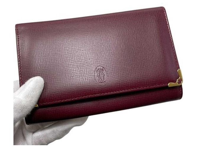 Cartera Bi-Fold Cartier en Bordeaux Burdeos - vista 10