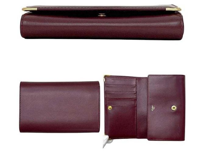 Cartera Bi-Fold Cartier en Bordeaux Burdeos - vista 3
