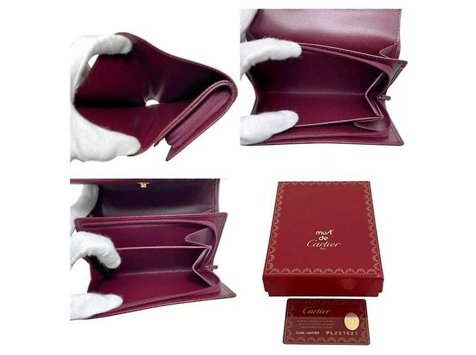 Cartera Bi-Fold Cartier en Bordeaux Burdeos - vista 4