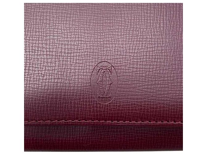 Cartera Bi-Fold Cartier en Bordeaux Burdeos - vista 6